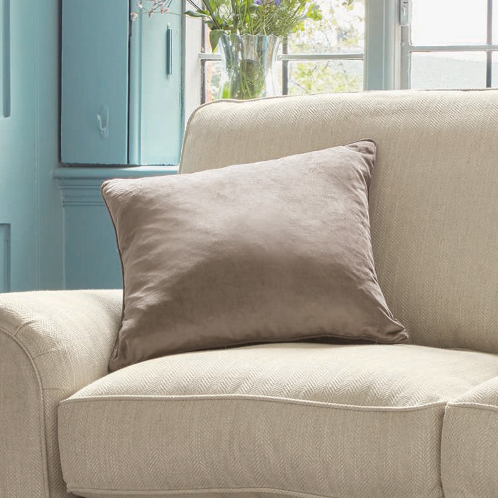 Nigella Velvet Cushion by Laura Ashley in Truffle